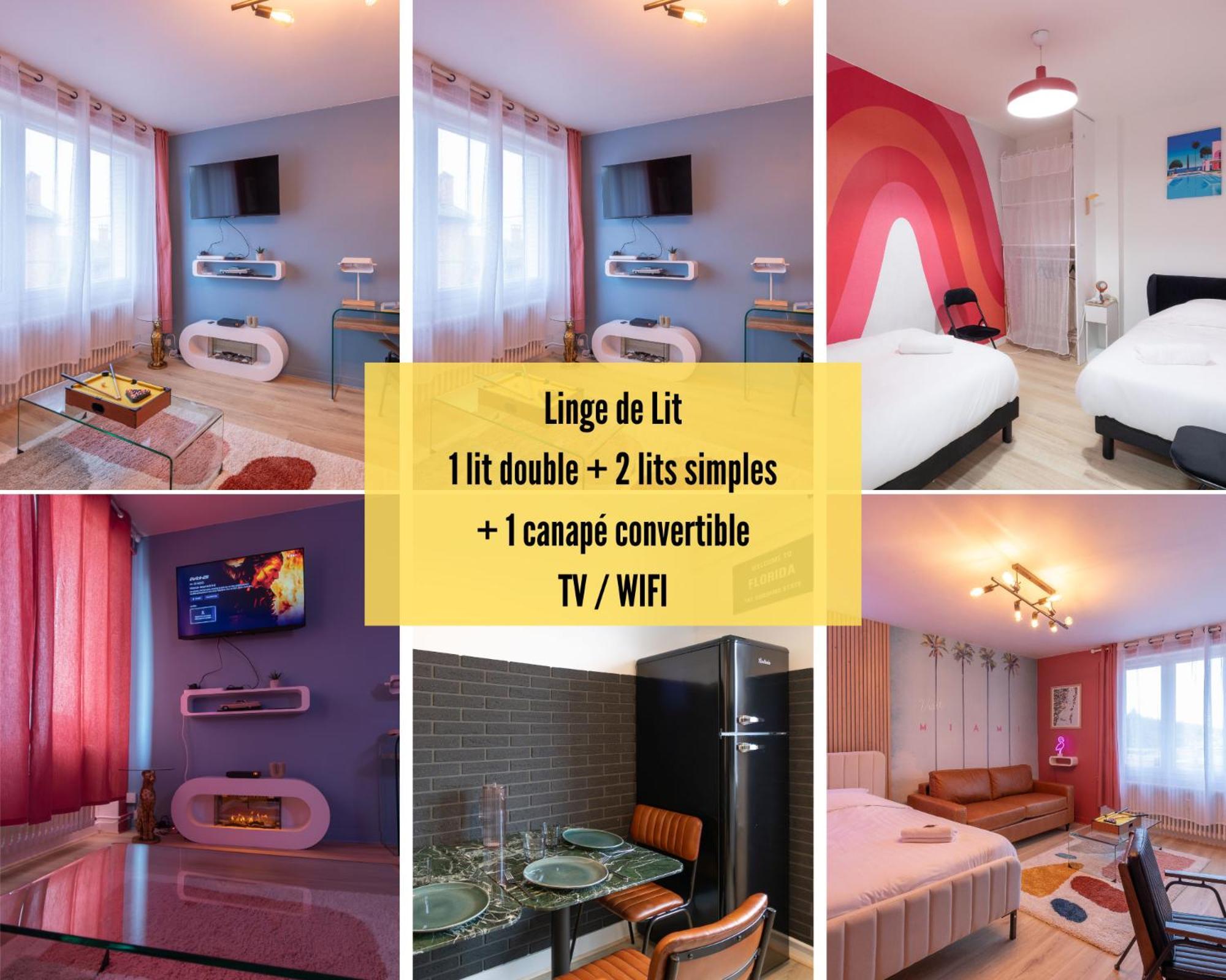 Appartement & Miami 70's - Proche Parking Et Epicerie